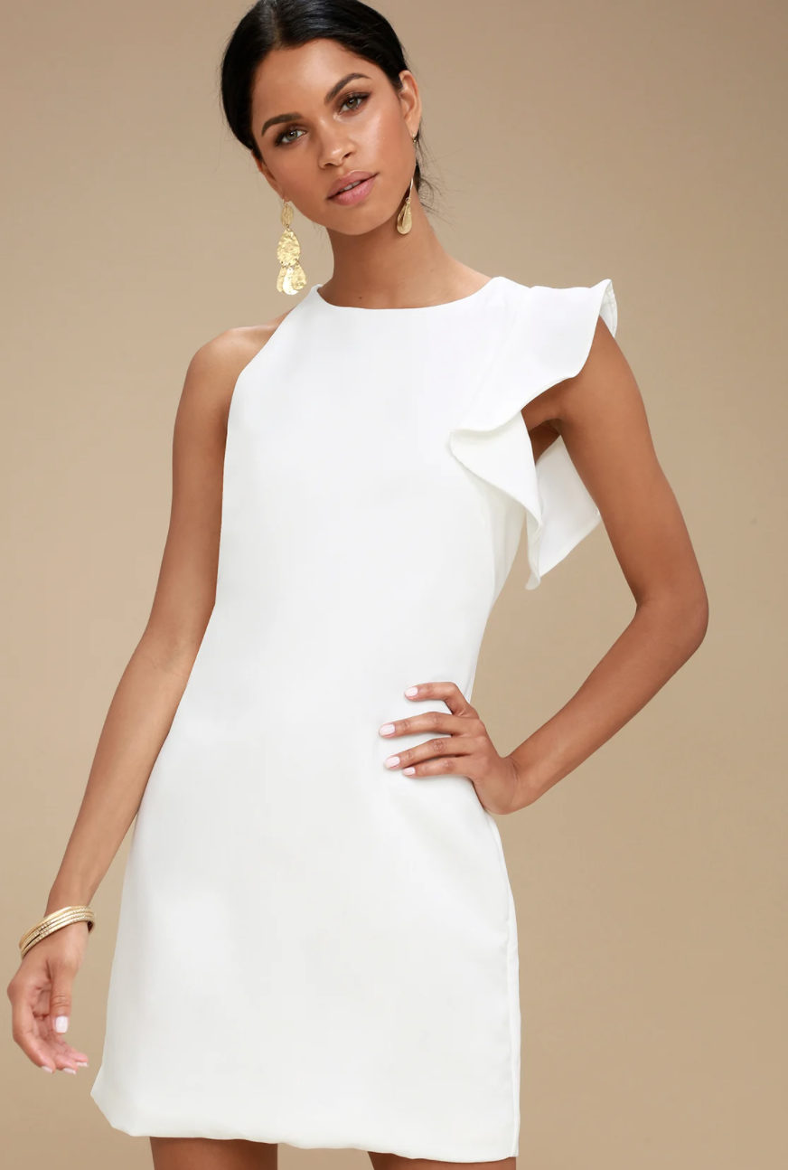 White graduation dress